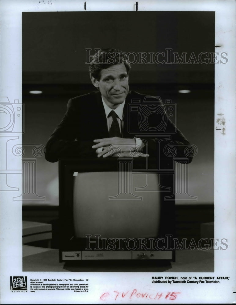 1988 Press Photo Maury Povich host of A Current Affair. - cvp83065- Historic Images