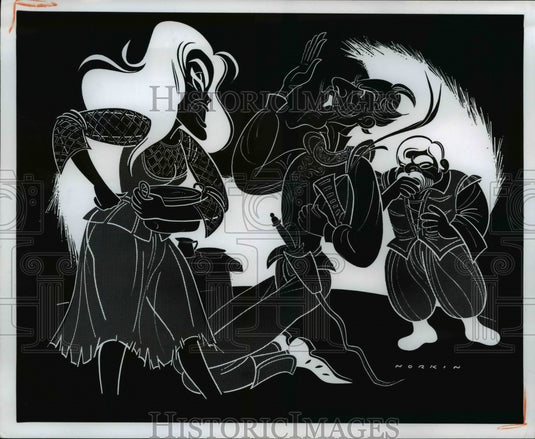 1968 Press Photo Cartoon sketch advertisement for Man of La Mancha. - cvp83494- Historic Images