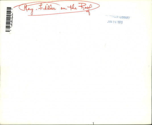 1970 Press Photo Bob Carroll and Mary Ann Chinn in Fiddler on the Roof.