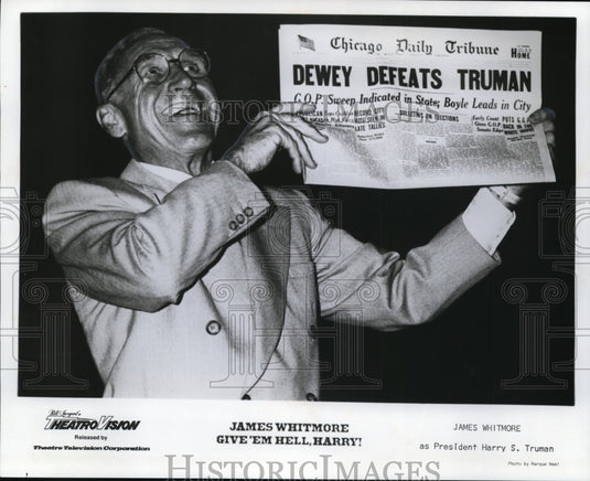1975 Press Photo James Whitmore in Give 'Em Hell, Harry! - cvp83763- Historic Images