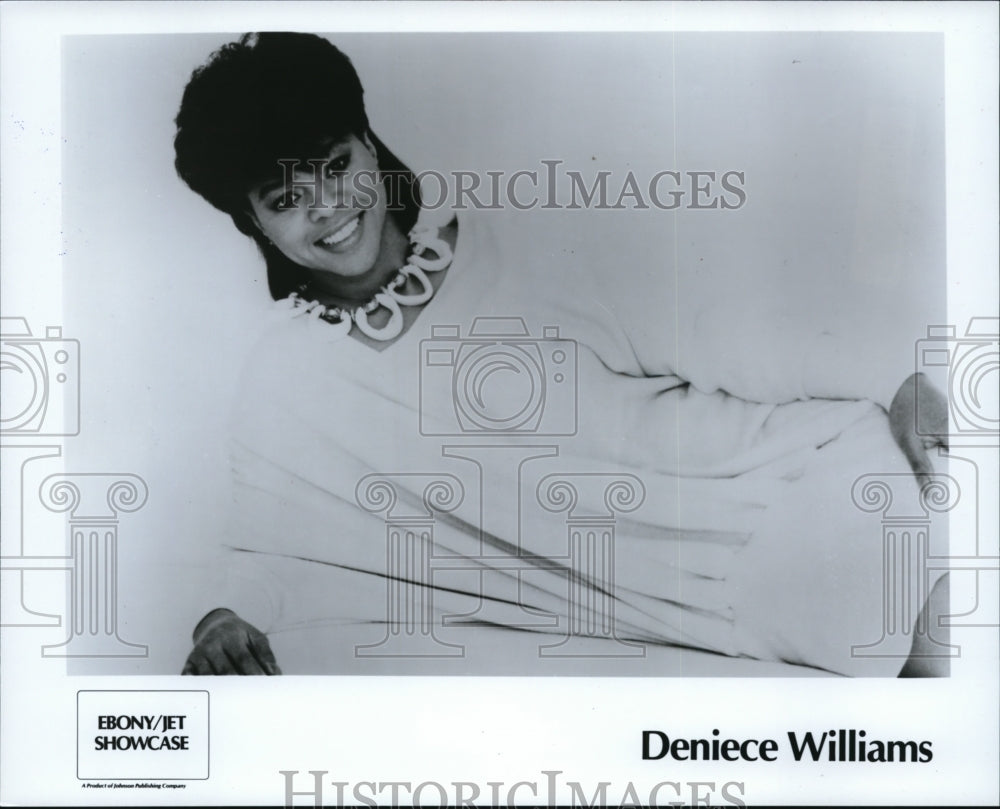 1986 Press Photo Deniece Williams on Ebony Jet Showcase. - cvp84002- Historic Images