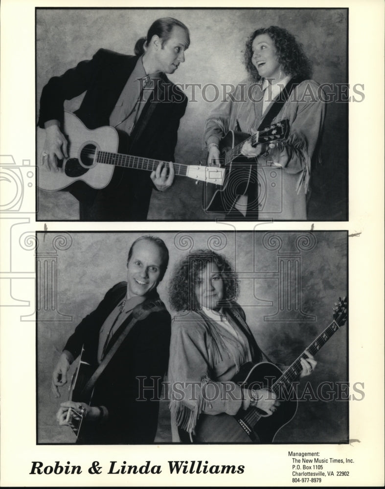 1995 Press Photo Robin and Linda Williams, Music Artists - cvp84526- Historic Images