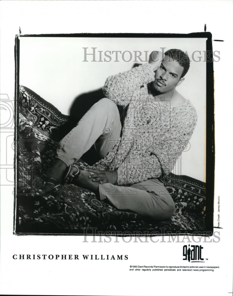 1995 Press Photo American R & B singer Christopher Williams - cvp84867- Historic Images