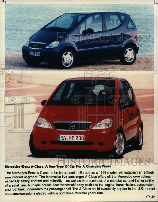 1996 Press Photo The 1998 Mercedes-Benz A-Class model. - cvp86095- Historic Images