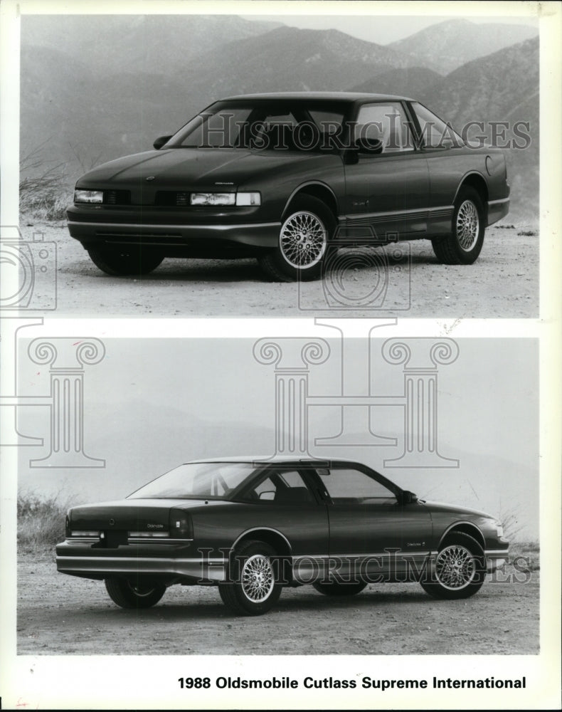 1988 Press Photo 1988 Oldsmobile Cutlass Supreme International - cvp86126- Historic Images