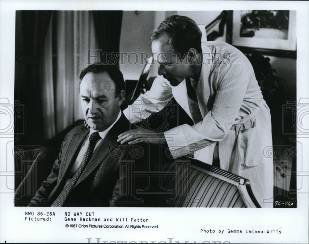 Press Photo Gene Hackman and Will Patton-No Way Out movie - cvp86927- Historic Images