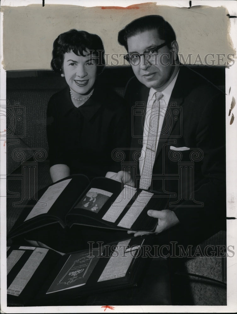 1958 Press Photo Eunice Podis, pianist, and her husband Robert Weiskopf.- Historic Images