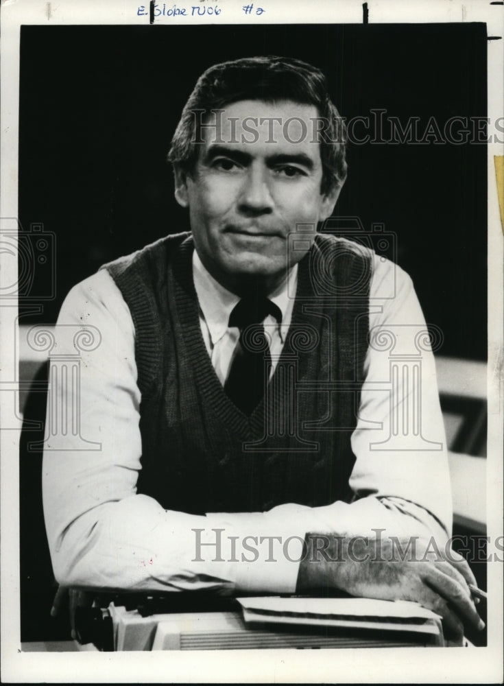 1986 Press Photo Evening News with Dan Rather - cvp87540- Historic Images