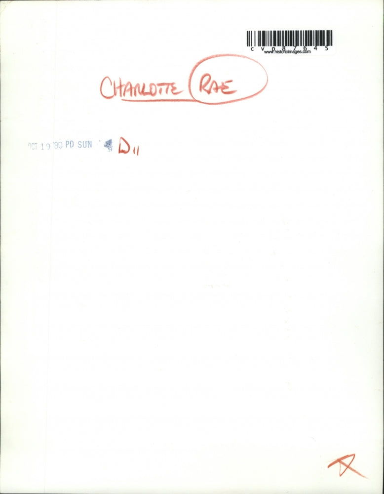 1980 Press Photo Charlotte Rae - cvp87645