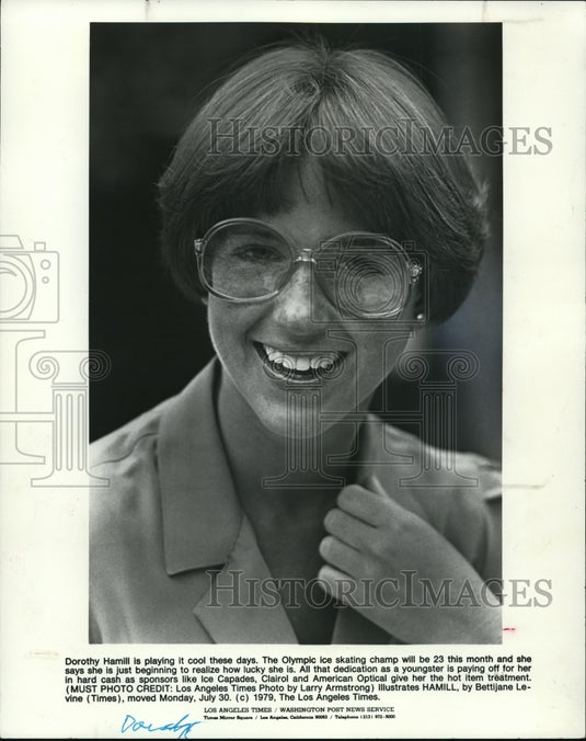 1979 Press Photo Dorothy Hamill, Olympic Ice Skating Champion. - cvp87757- Historic Images