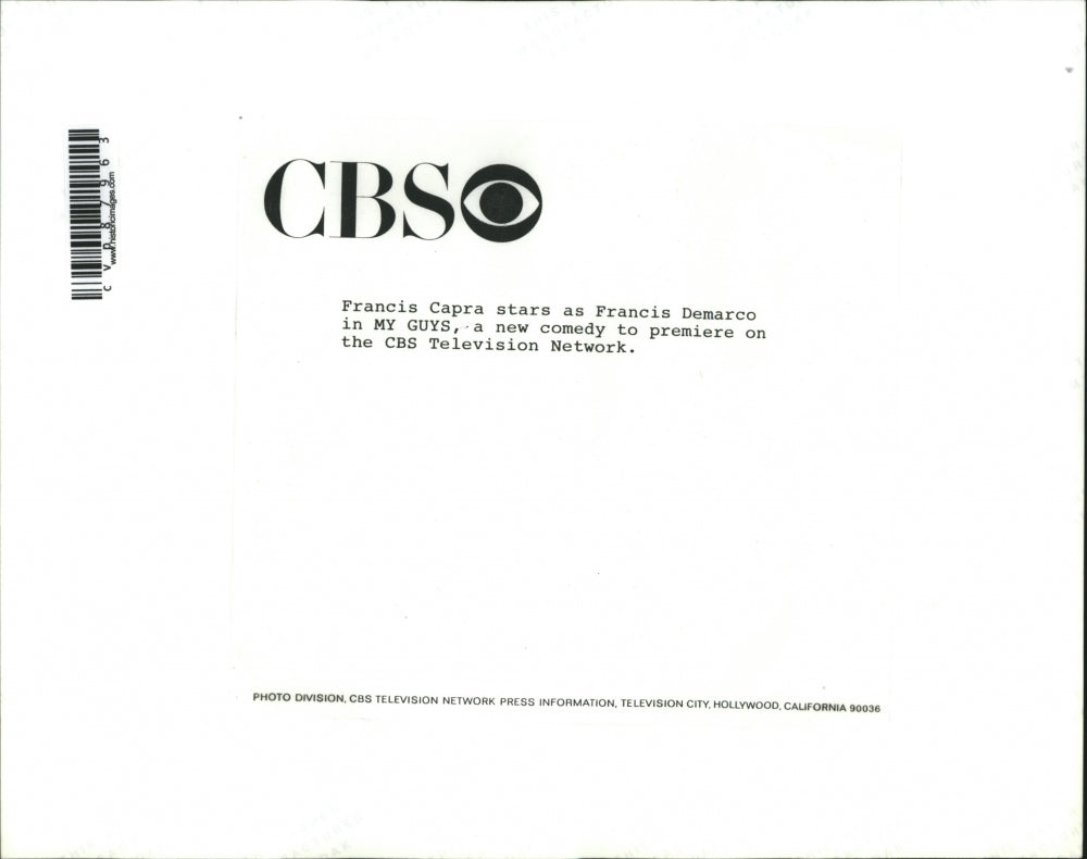 Press Photo Francis Capra in My Guys. - cvp87963