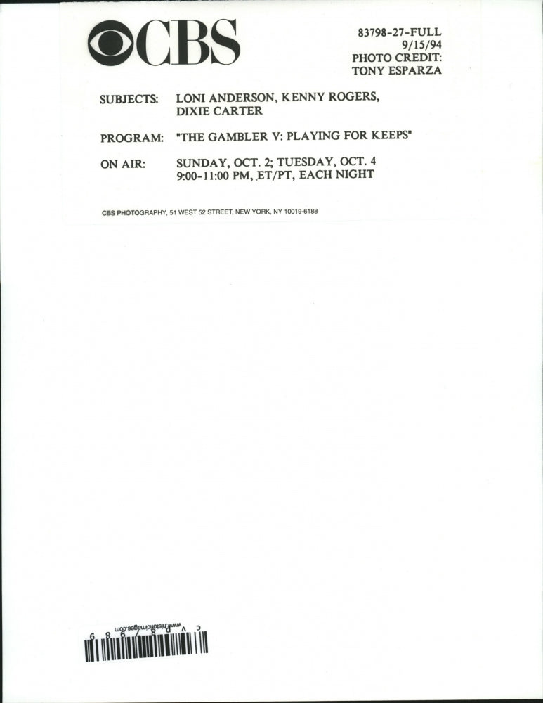 1994 Press Photo Loni Anderson in "The Gambler V: Playing For Keeps."