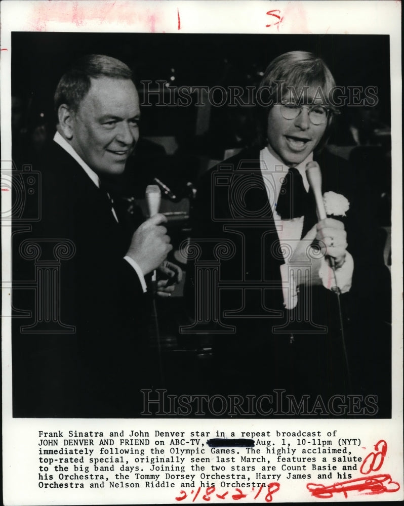 Press Photo Frank Sinatra and John Denver-John Denver and Friends - cvp89479- Historic Images