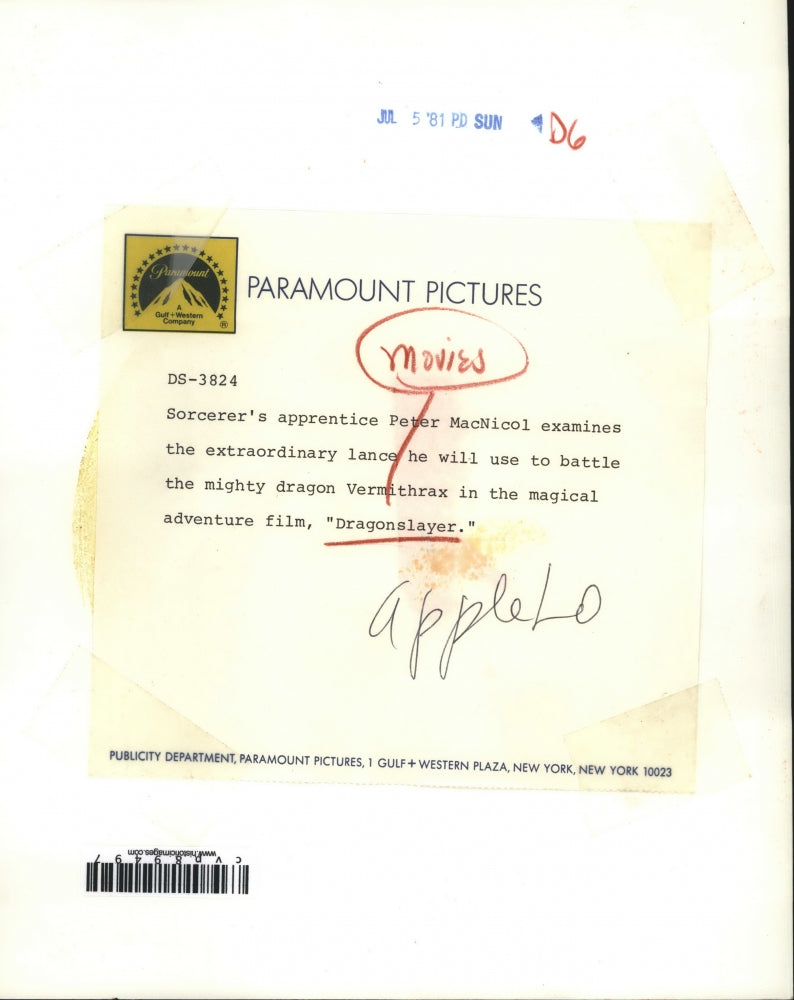 1981 Press Photo Dragonslayer movie-Peter MacNicol - cvp89497