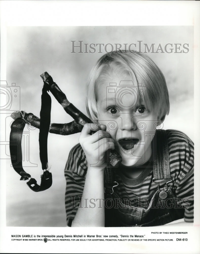 1993 Press Photo Mason Gamble in Dennis the Menace. - cvp89691- Historic Images