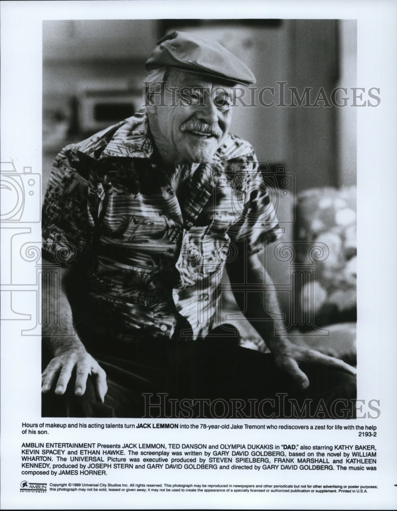 1989 Press Photo Jack Lemmon in Dad. - cvp89696- Historic Images