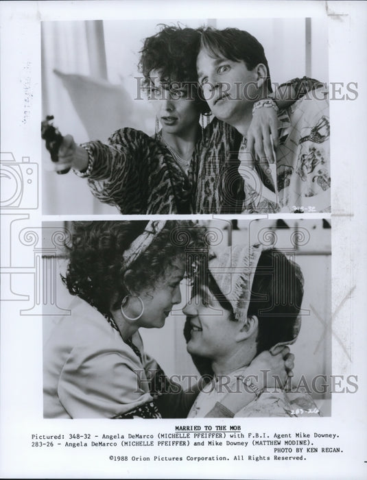 1988 Press Photo Michelle Pfeiffer and Matthew Modine in 
