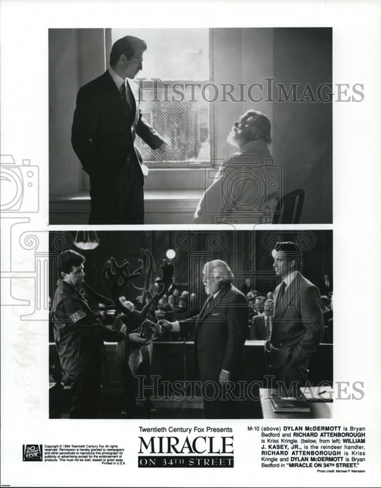 1994 Press Photo Dylan McDermott and William Kasey Jr. in Miracle on 34th Street