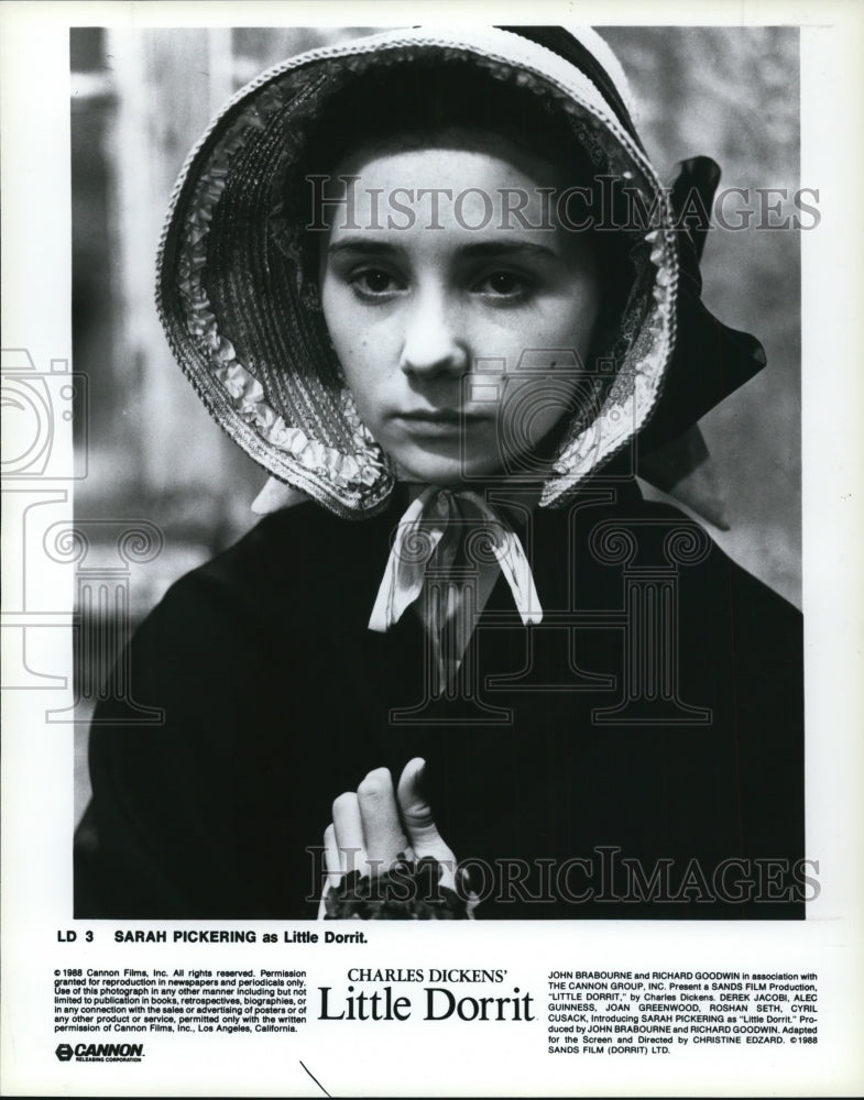 1989 Press Photo Sarah Pickering as Little Dorrit - cvp90045- Historic Images