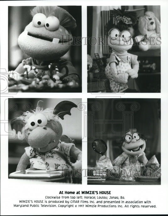 1997 Press Photo Horace,Loulou,Jonas,Bo star in "At Home at Wimzie's House"- Historic Images