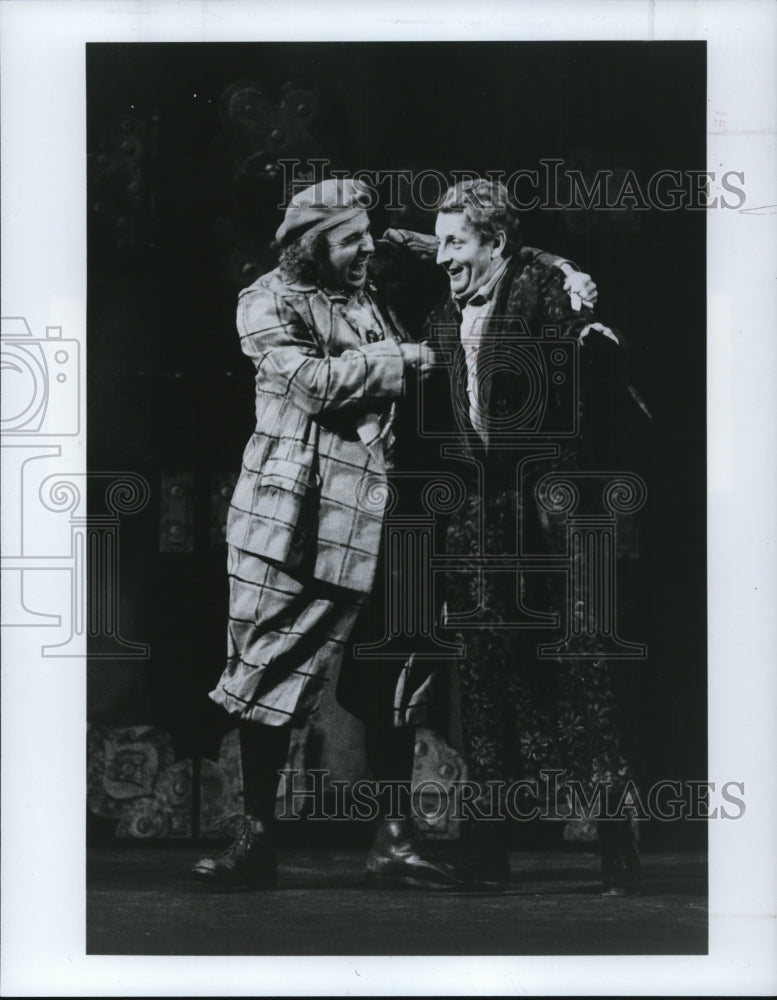 1987 Press Photo Morgan Lund and Wayne Turney in A Christmas Carol. - cvp90188- Historic Images