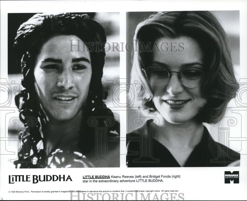 1994 Press Photo Keanu Reeves, Bridget Fonda star in &quot;Little Buddha&quot; - cvp90431- Historic Images