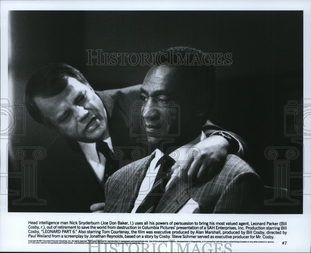 1987 Press Photo Joe Don Baker, Bill Cosby-Leonard Part 6 - cvp90460- Historic Images