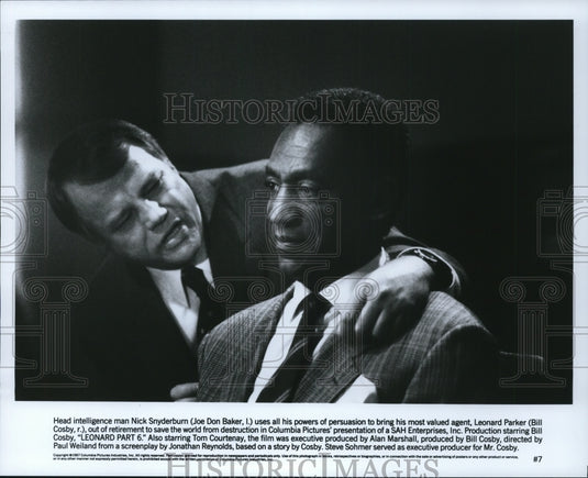 1987 Press Photo Joe Don Baker, Bill Cosby-Leonard Part 6 - cvp90460- Historic Images