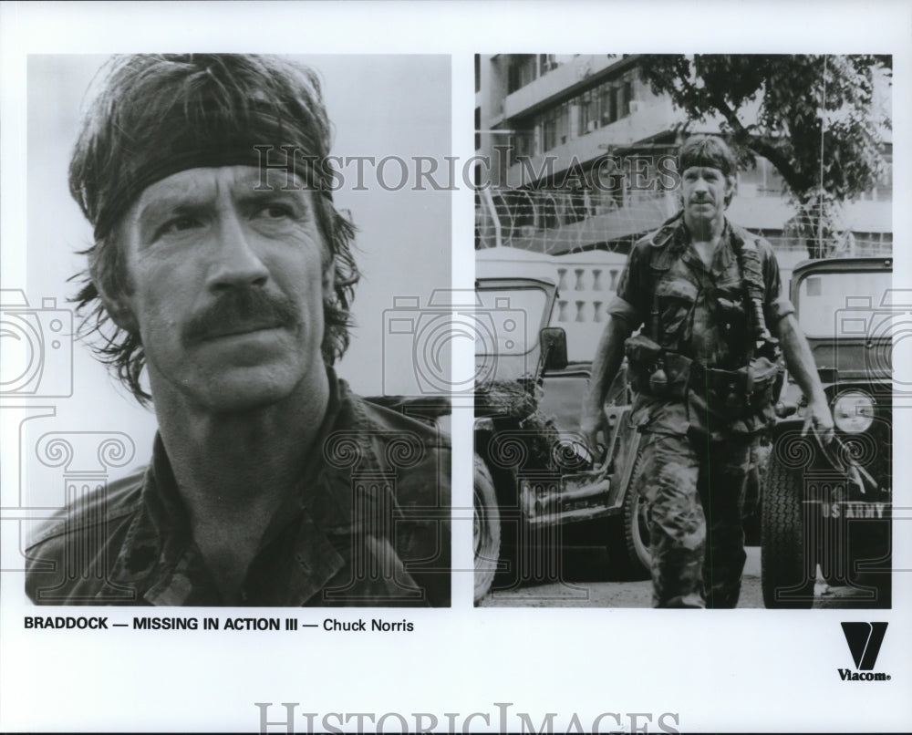 1991 Press Photo Braddock-Missing In Action III, Chuck Norris - cvp90611- Historic Images