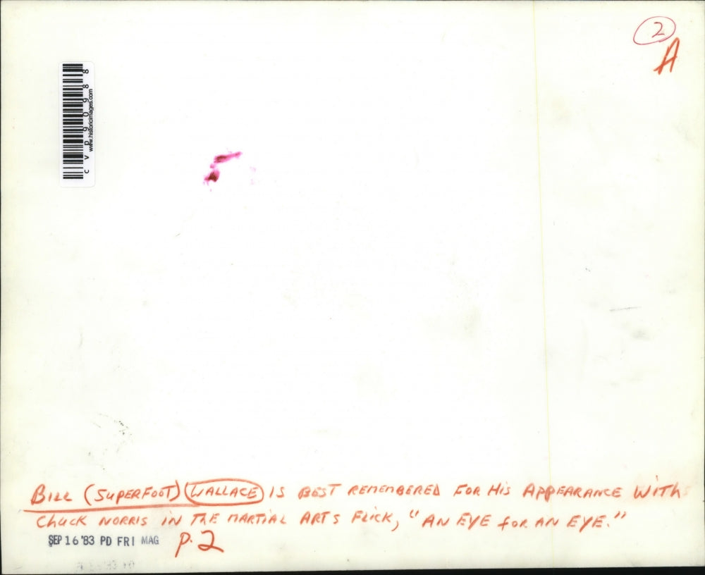 1983 Press Photo Eye for An Eye-Bill Wallace - cvp90988