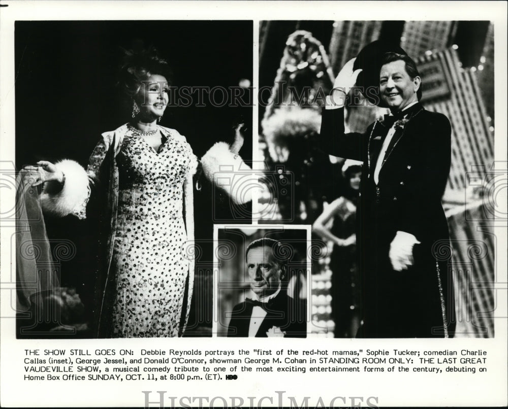 1981 Press Photo Debbie Reynolds in The Last Great Vaudeville Show. - cvp91233