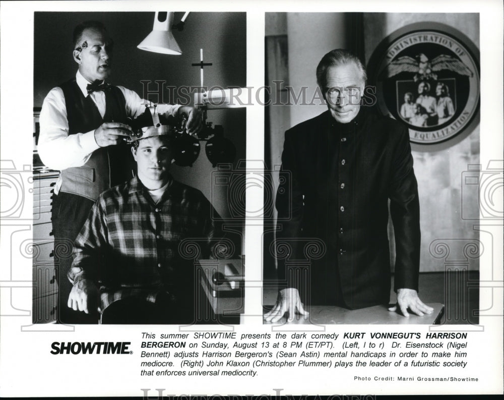 Press Photo Nigel Bennett and Sean Astin in Kurt Vonnegut's Harrison Bergeron.- Historic Images