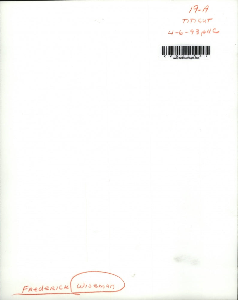 1993 Press Photo Frederic Wiseman, documentarian and director of Titicut Follies