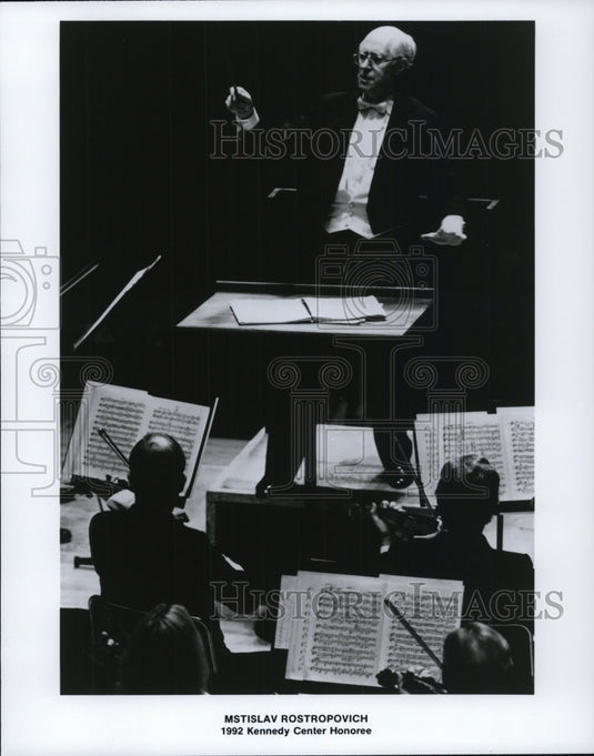 1993 Press Photo Mstislav Rostropovich, 1992 Kennedy Center Honoree - cvp92647