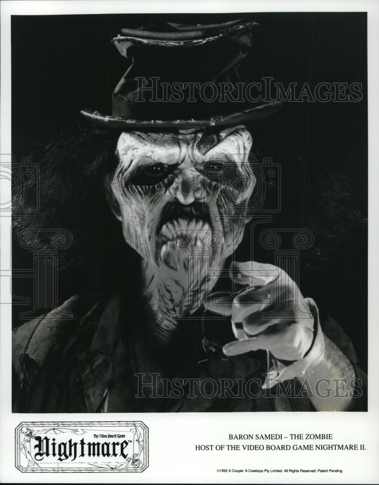 1995 Press Photo Baron Samedi - The Zombie Host of video board game NightmareII- Historic Images