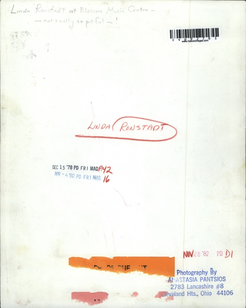 1978 Press Photo Linda Ronsradt - cvp92761