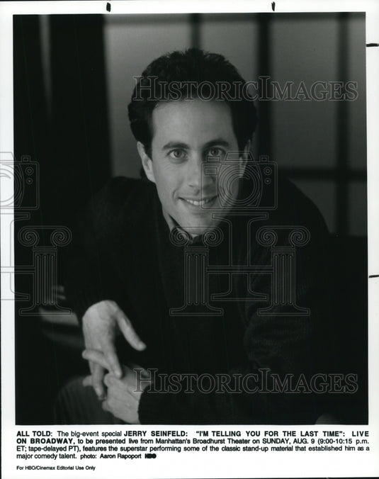 1998 Press Photo Jerry Seinfeld in I'm Telling You for the Last Time.- Historic Images