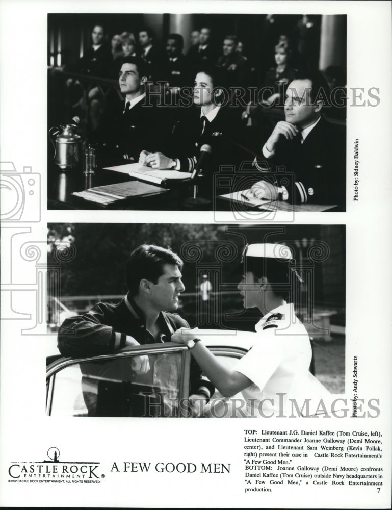 1992 Press Photo A Few Good Men-Tom Cruise, Demi Moore, Kevin Pollak - cvp93742- Historic Images