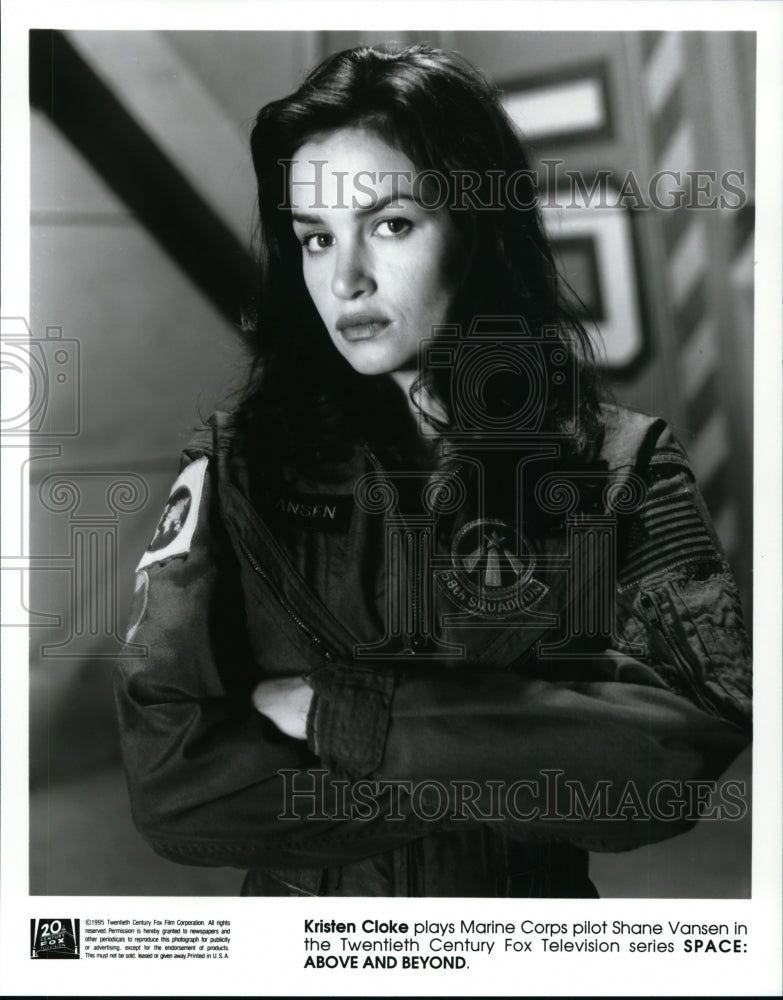1995 Press Photo Kisten Cloke in Space: Above and Beyond. - cvp93919
