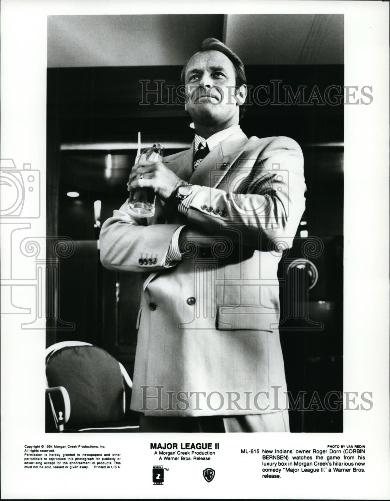 1994 Press Photo Corbin Bernsen in Major League II. - cvp94208- Historic Images