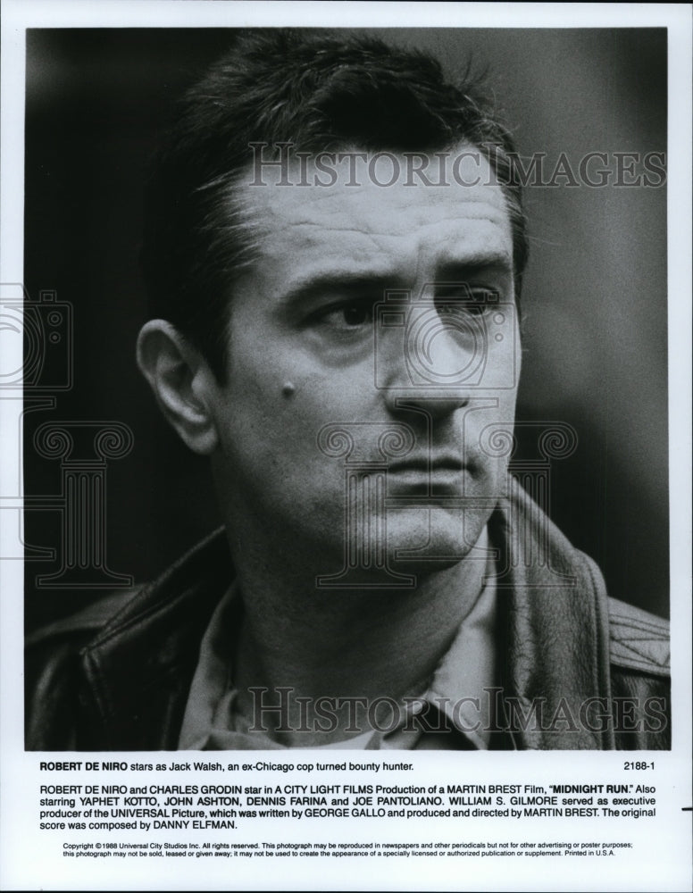 1988 Press Photo Robert De Niro in Midnight Run - cvp94243- Historic Images