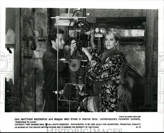1997 Press Photo Addicted To Love-Matthew Broderick and Meg Ryan - cvp95162