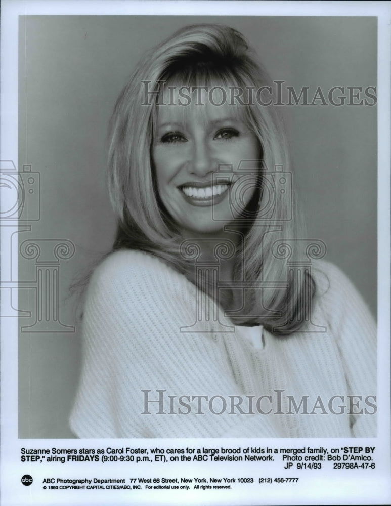 1993 Press Photo Suzanne Somers-Step By Step - cvp95403- Historic Images