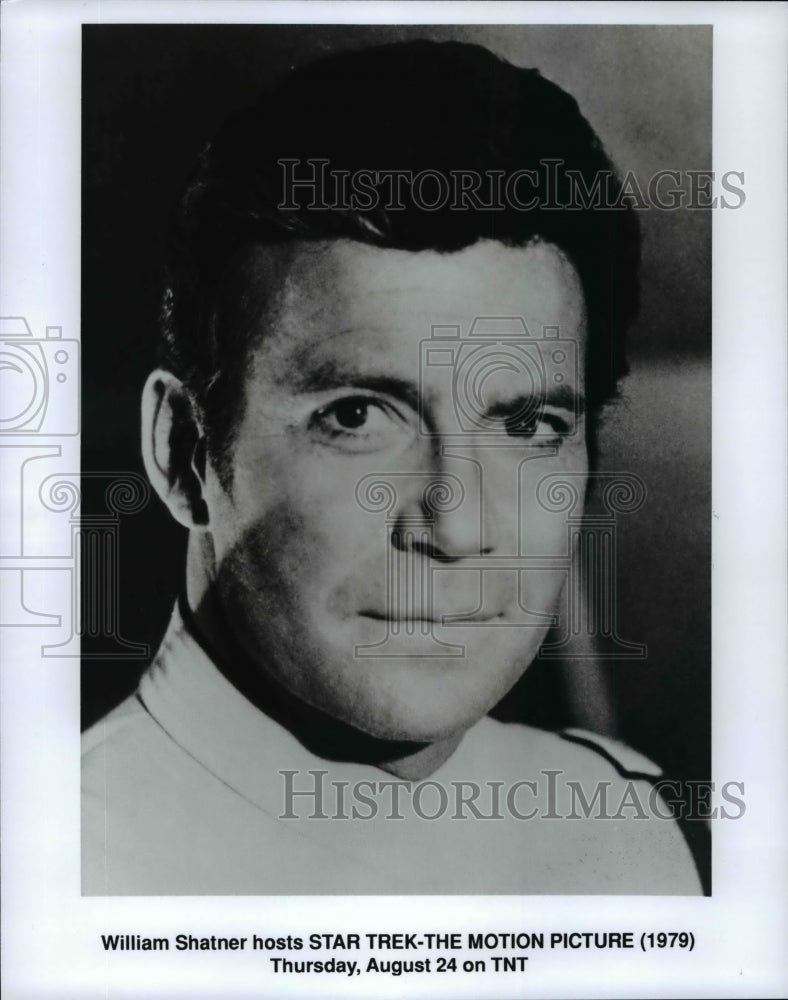 1995 Press Photo William Shatner hosts Star Trek-The Motion Picture, 1979- Historic Images