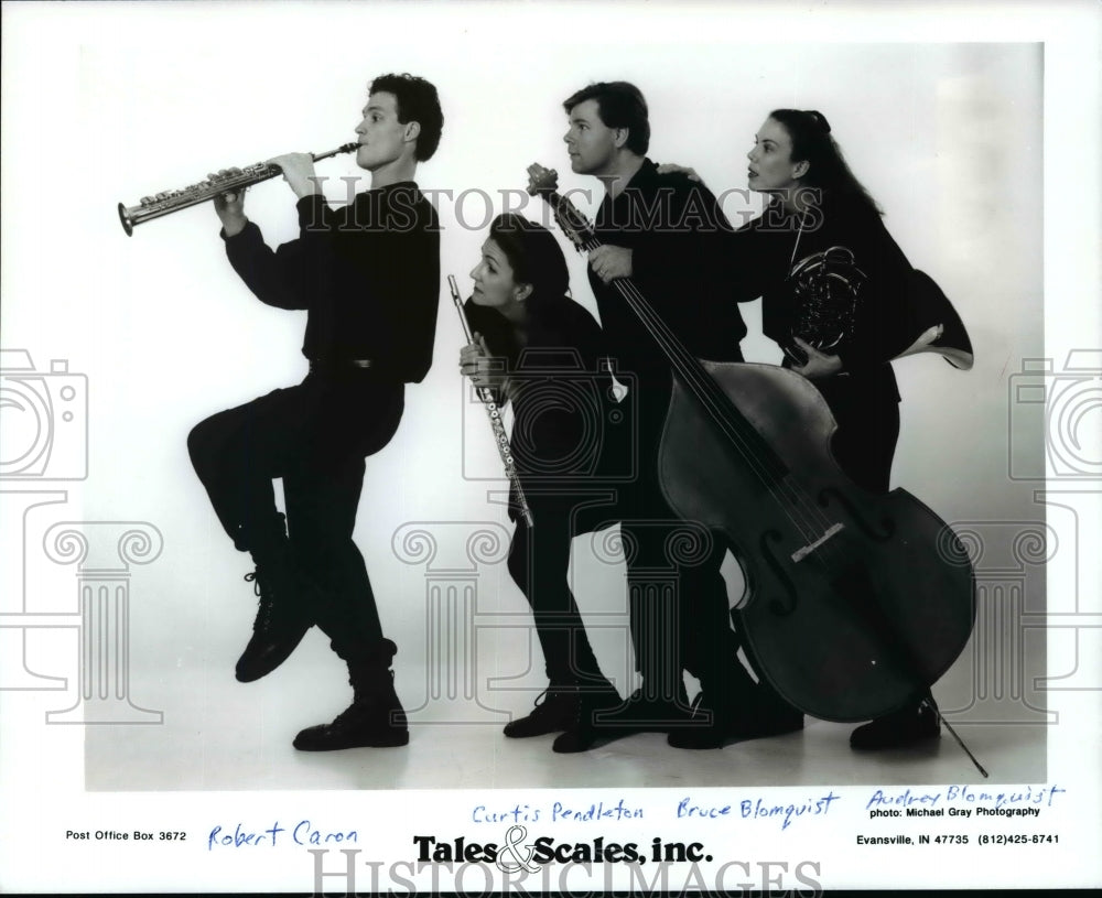 1995 Press Photo Curtis Pendleton, Bruce and Audrey Blomquist-Tales &amp; Scales- Historic Images