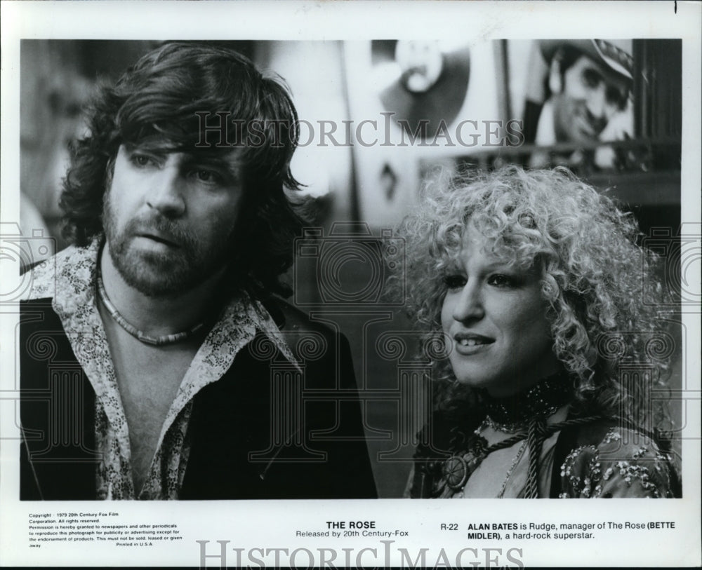 1979 Press Photo Bette Mdler and Alan Bates in The Rose. - cvp96724- Historic Images