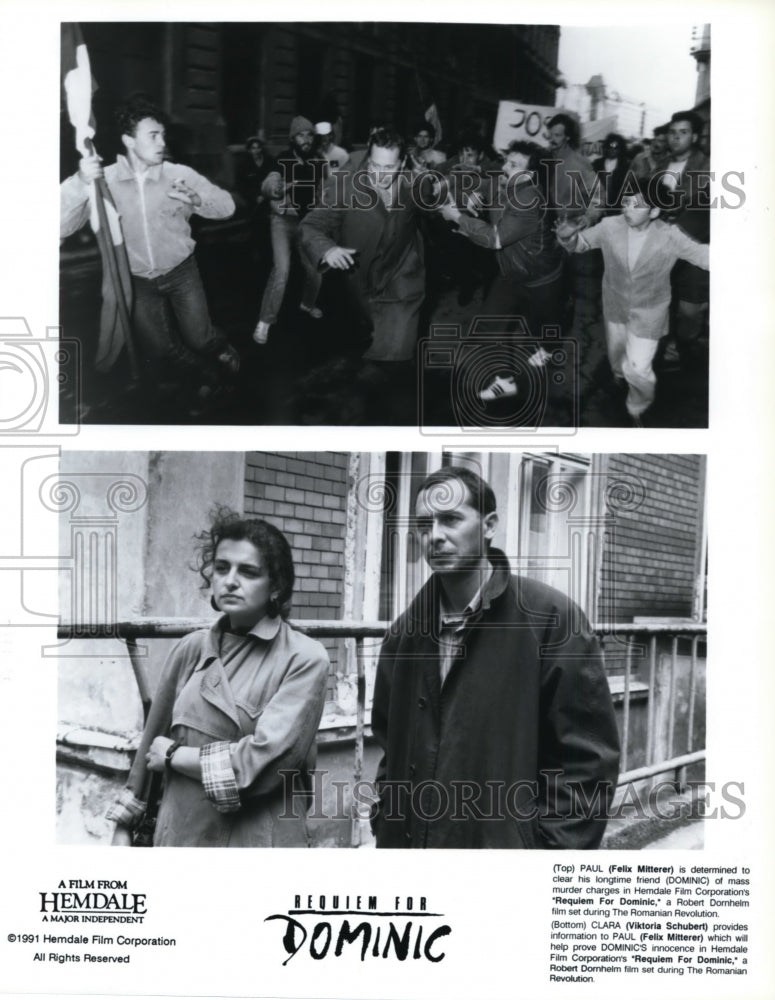 1991 Press Photo Felix Mitterer and Viktoria Schubert in Requiem for Dominic.