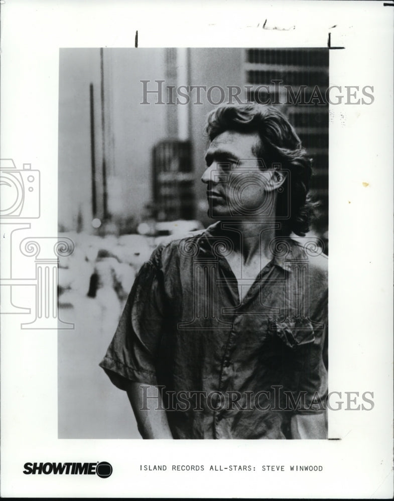 1991 Press Photo Steve Winwood in Island Records All-Stars. - cvp97700