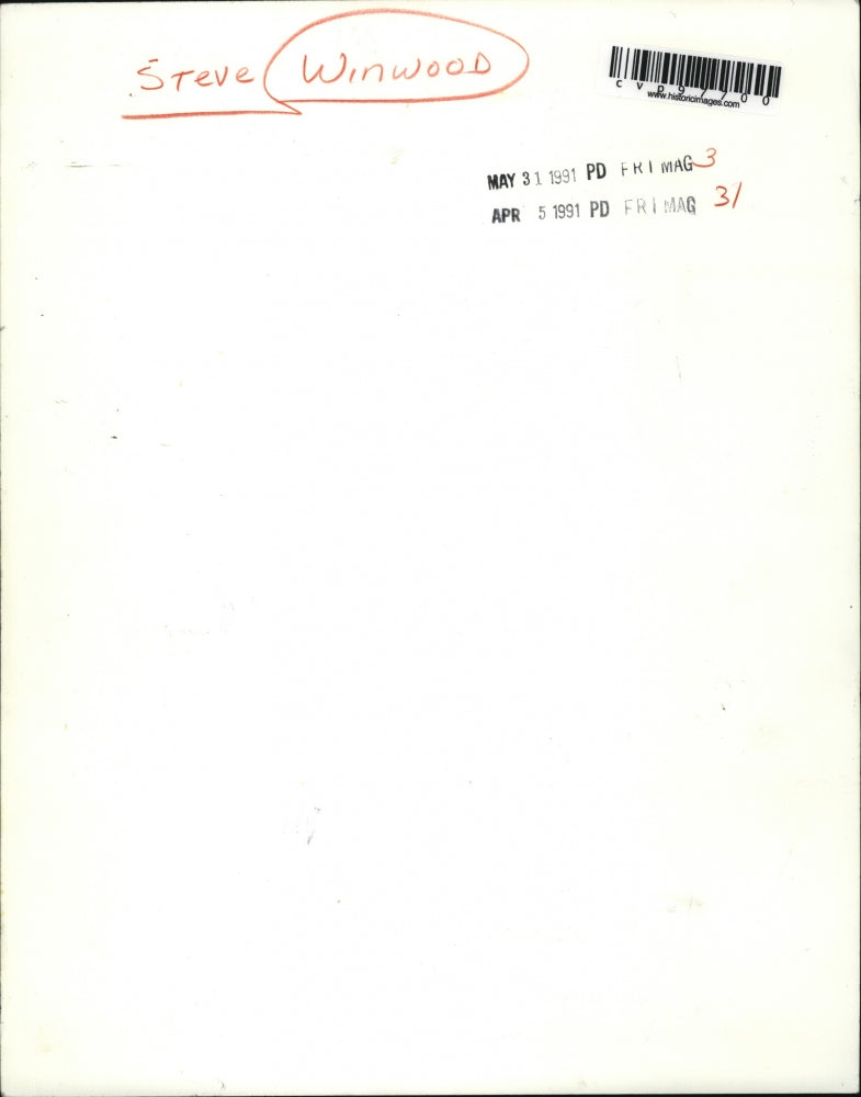 1991 Press Photo Steve Winwood in Island Records All-Stars. - cvp97700