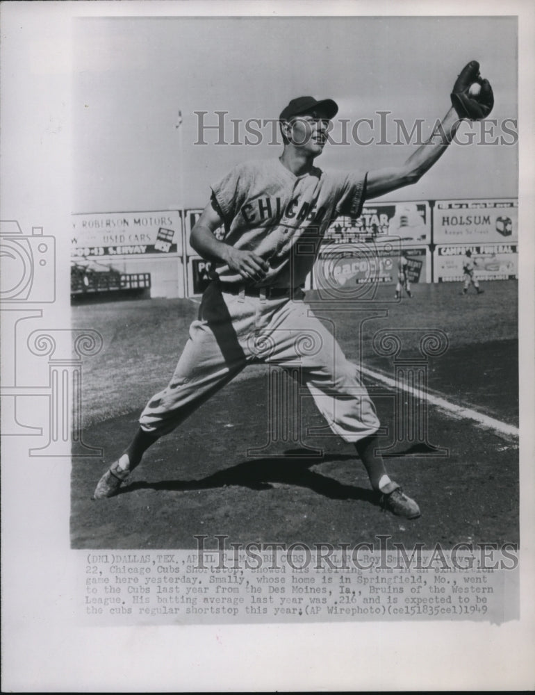 1949 Press Photo Chicago Cubs Shortstop Roy Smalley- Historic Images